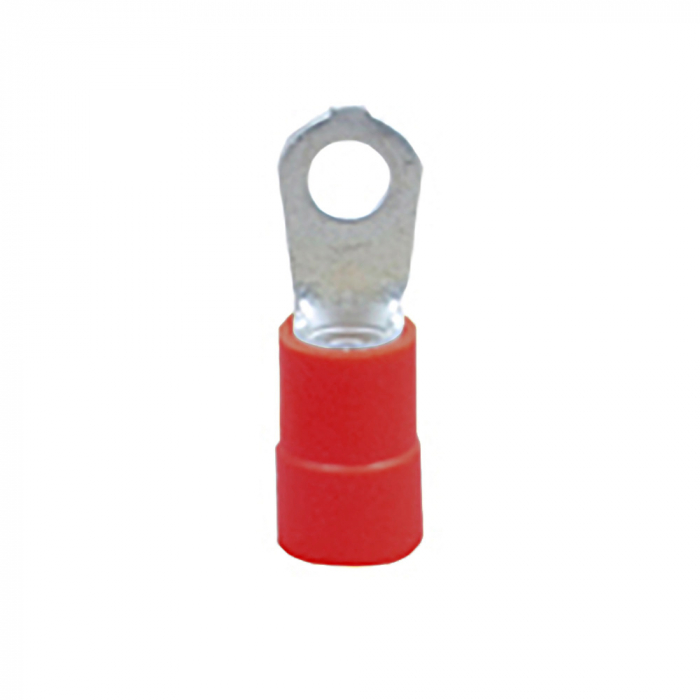 Isolierter Ringkabelschuh 0,5 - 1,0 mm² HR2M4, rot (100 Stück)