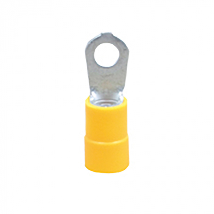 Isolierter Ringkabelschuh 4,0 - 6,0 mm² HR5M4, gelb (100 Stück)