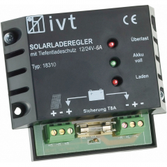 Shunt Solar-Laderegler IVT 12 V/24 V, 6 A, max. Modulleistung 55 W/110 W