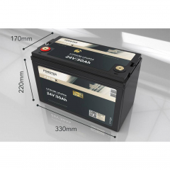 LiFePO₄ Premium Batterie FORSTER F24-050XB 25,6 V/50 Ah 200 A-BMS-2.0 | Bluetooth Mess-Shunt