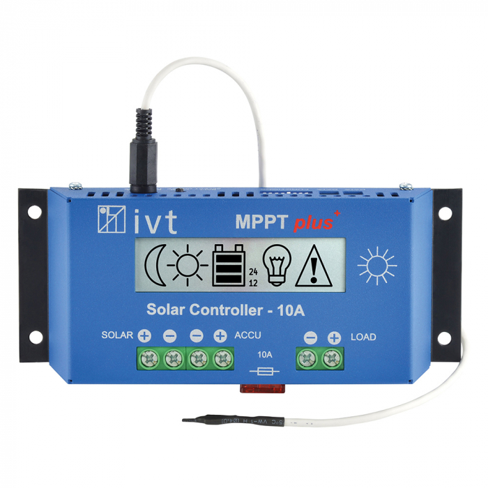 MPPTplus+ Solar Controller IVT 12 V/24 V, 10 A