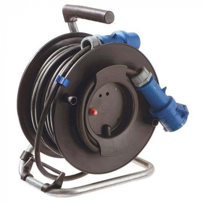 CEE Camping Cable Reel Weingärtner Kabel, with 25 m extension cable H07RN-F 3G2,5