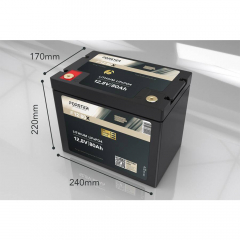 LiFePO₄ Premium battery FORSTER F12-080X 12.8 V/80 Ah 200 A-BMS-2.0