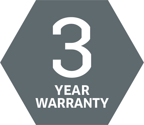 3 year manufacturer warranty