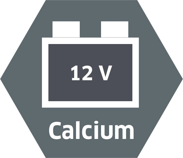 Geeignet für 12 V Calcium-Akkus