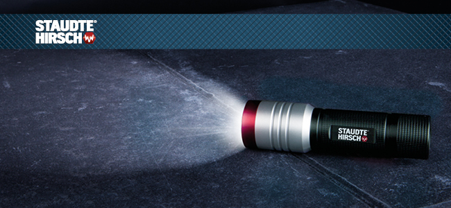 LED Taschenlampe Staudte Hirsch SH-5.410: Superhell, mit robustem Aluminiumgehäuse