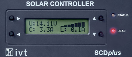 Besonderheit SCDplus-Solar-Controller: Übersichtliche Anzeige – einfache Bedienung
