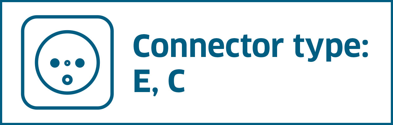 Connector type: E, C