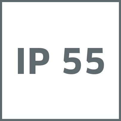 Protection class IP 55