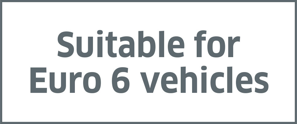 Suitable for Euro 6 vehicles