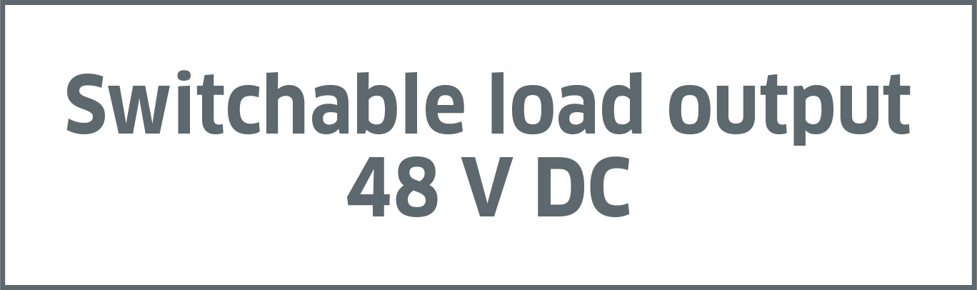 Switchable load output 48 V DC