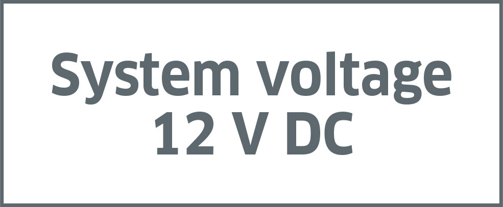 System voltage 12 V DC