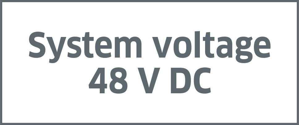 System voltage 48 V DC