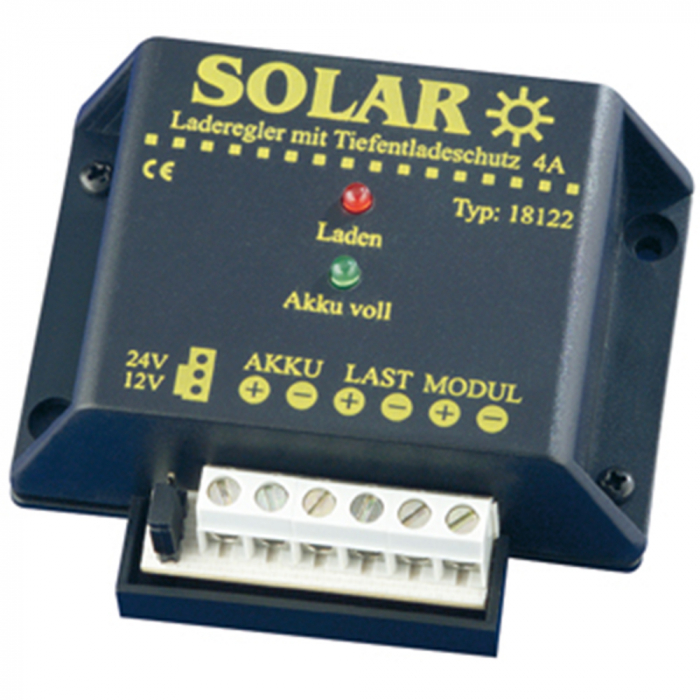 Solar Controller IVT 12 V/24 V, 4 A with deep discharge protection