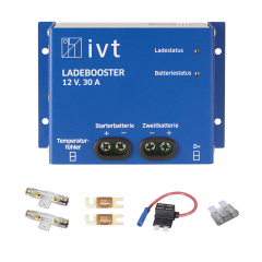 Charging Booster car set IVT 12 V, 30 A, incl. connection material