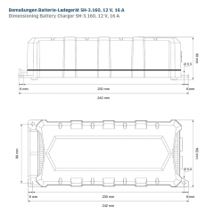 Batterie Ladegerät Staudte Hirsch SH-3.160, 12 V, 16 A