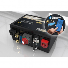 LiFePO₄ Premium Batterie FORSTER F12-200XB1 12,8 V/200 Ah 200 A-BMS-2.0 | Bluetooth Mess-Shunt | Untersitz Ducato Ford PSA