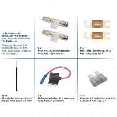 Ladebooster-Set SCHAUDT WA 121525, inkl. Anschlussmaterial für Batterien